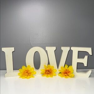 Source Unknown Cream LOVE Wall Decor